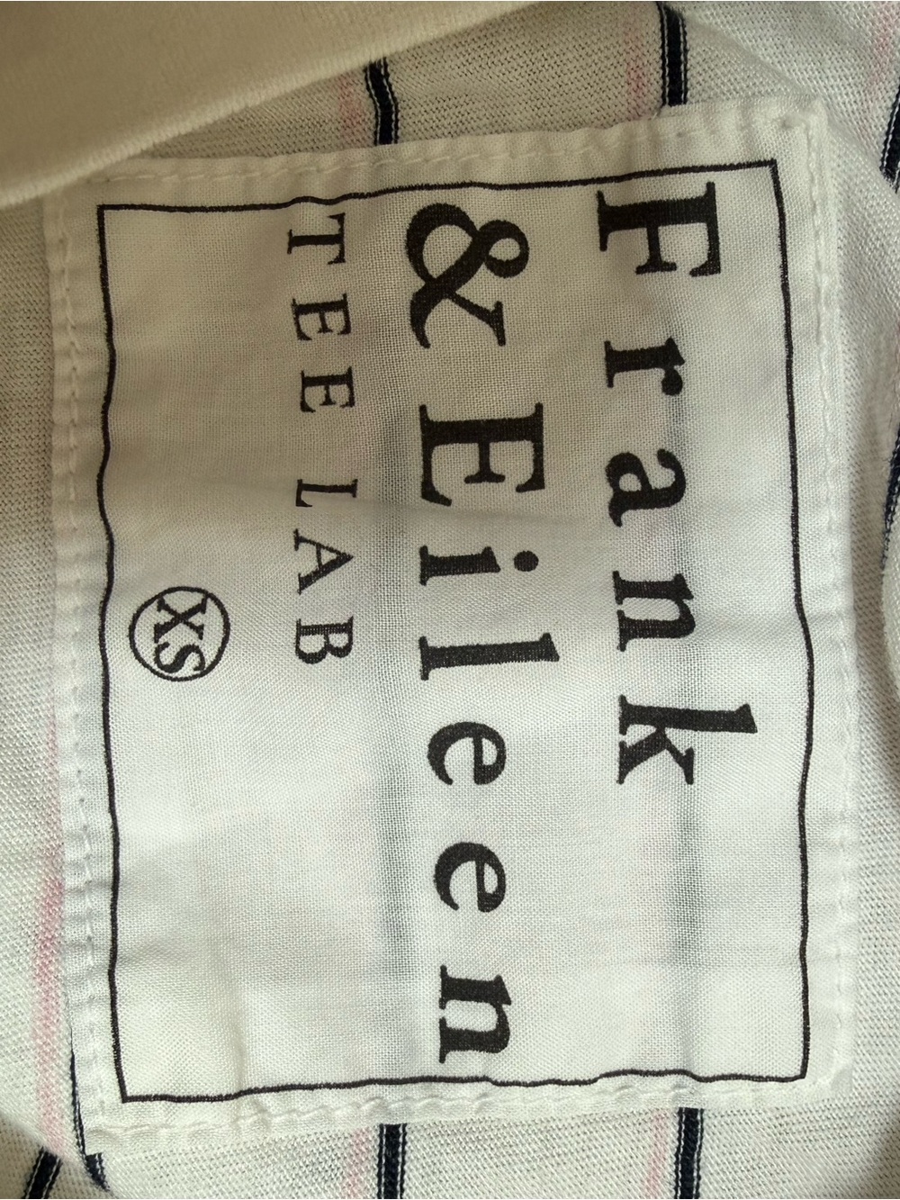Frank & Eileen NWOT Theo Perfect Tee Heritage Jersey navy & pink stripe - xs - Picture 4 of 6
